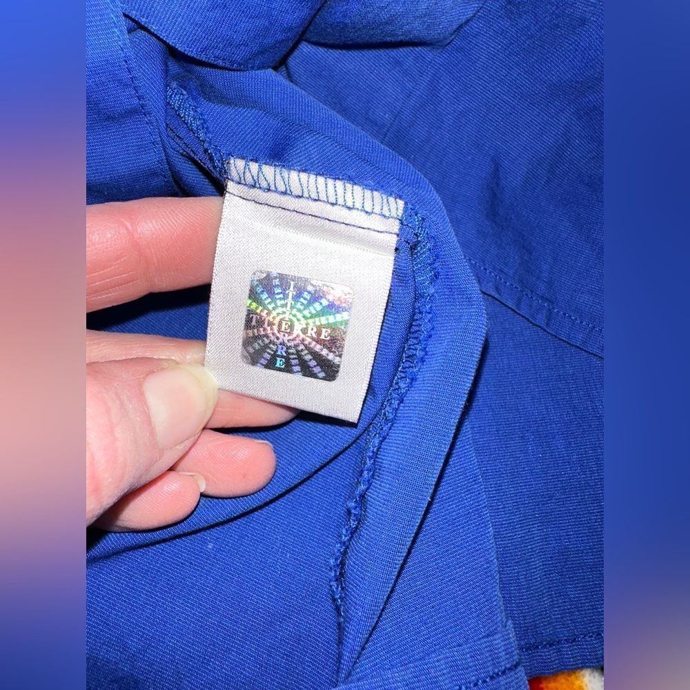 Versace Jeans Couture Medusa Button Blue Long sleeve Button Down Medium - Picture 9 of 10
